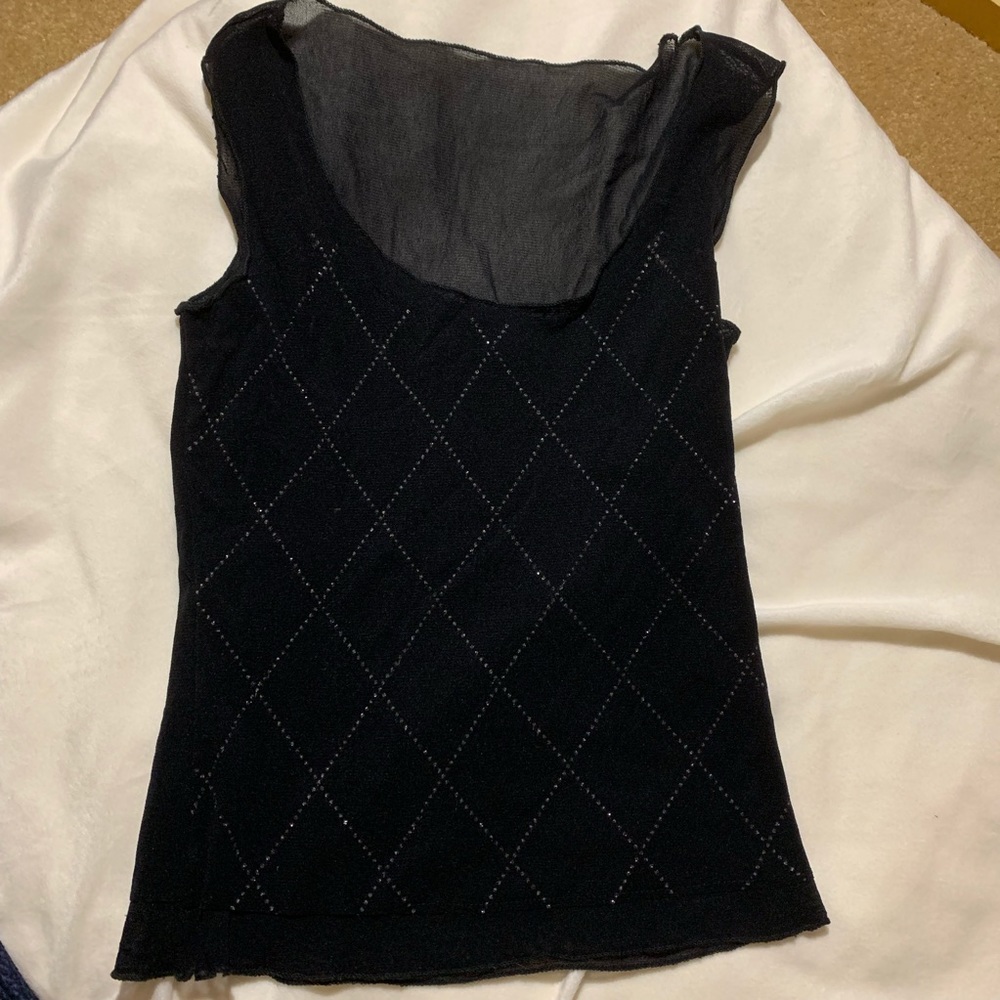charlotte russe | black tank with glitter detail